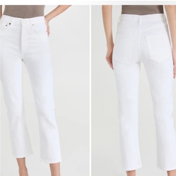 Agolde Riley Crop Jeans Whip - Picture 3 of 9